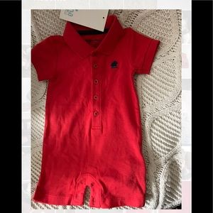 Babycottons Pima Colors Joseph Playsuit Red